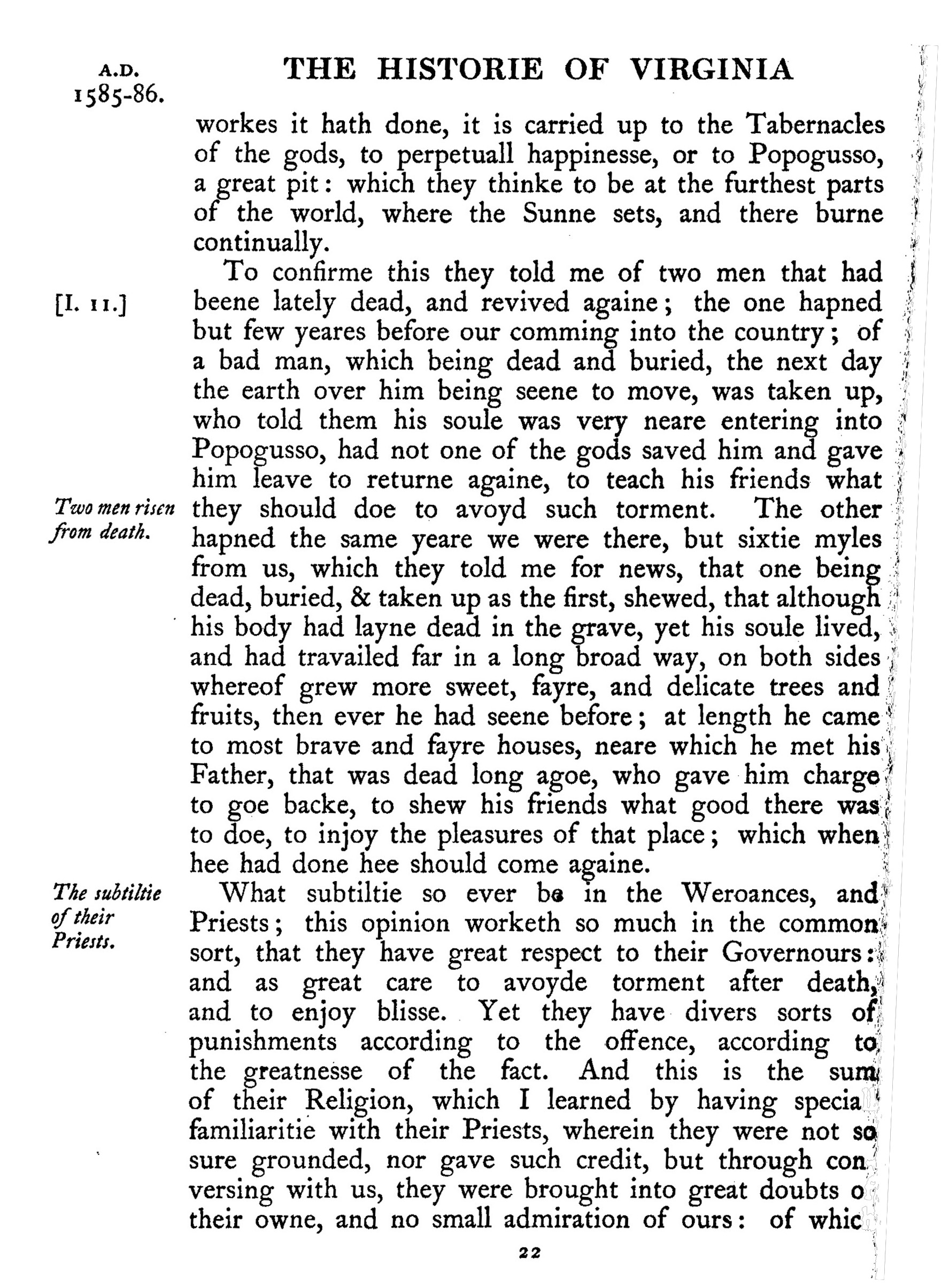 p 22 The Second Voyage to Virginia by Capt John Smith