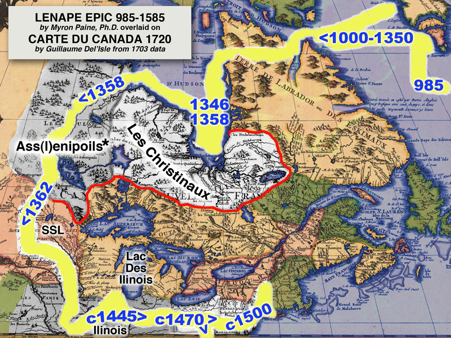 Lenape Epic overlay on the Carte Du Canada map